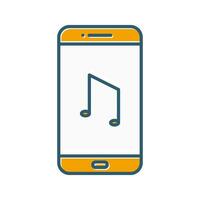 ícone de vetor de aplicativo de música