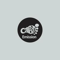 co2 emissão logotipo vetor