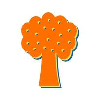 ícone de vetor de árvore frutífera