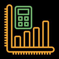 calculadora com gráfico vetor ícone