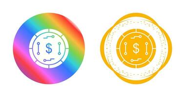 ícone de vetor de moeda digital