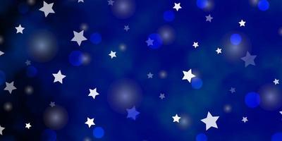 padrão de vetor azul claro com círculos, estrelas. desenho abstrato em estilo gradiente com bolhas, estrelas. design para papel de parede, fabricantes de tecido.