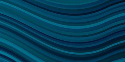 textura vector azul escuro com curvas. ilustração abstrata de gradiente com linhas irônicas. padrão para livretos de negócios, folhetos