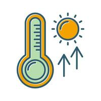 ícone de vetor de altas temperaturas