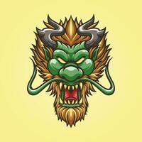 Dragão cabeça mascote ótimo ilustração para seu branding o negócio vetor