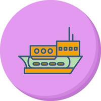 ícone de vetor de navio de entrega