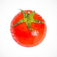 ícone de tomate vermelho poligonal de vetor