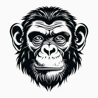 macaco vetor logotipo simples realista natureza primata África gorila sagui chimpanzé arte desenhando ilustração selvagem animal