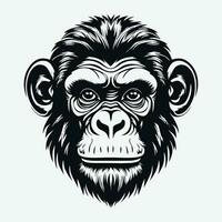 macaco vetor logotipo simples realista natureza primata África gorila sagui chimpanzé arte desenhando ilustração selvagem animal