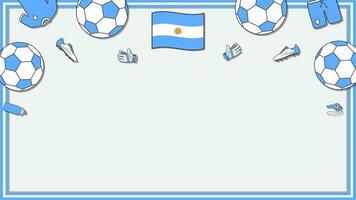 futebol fundo Projeto modelo. futebol desenho animado vetor ilustração. concorrência dentro Argentina