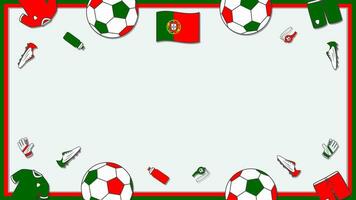 futebol fundo Projeto modelo. futebol desenho animado vetor ilustração. campeonato dentro Portugal