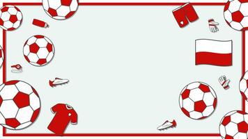 futebol fundo Projeto modelo. futebol desenho animado vetor ilustração. esporte dentro Polônia