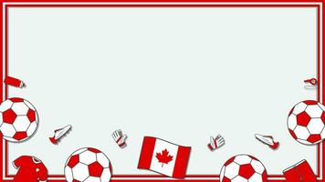 futebol fundo Projeto modelo. futebol desenho animado vetor ilustração. futebol dentro Canadá