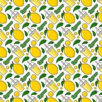 limão fruta suco desatado padronizar fundo ilustração vetor