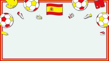 futebol fundo Projeto modelo. futebol desenho animado vetor ilustração. concorrência dentro Espanha