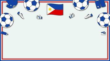 futebol fundo Projeto modelo. futebol desenho animado vetor ilustração. concorrência dentro Filipinas