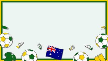 futebol fundo Projeto modelo. futebol desenho animado vetor ilustração. futebol dentro Austrália