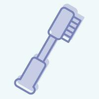 ícone escova de dente. relacionado para banheiro símbolo. dois tom estilo. simples Projeto editável. simples ilustração vetor