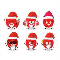 santa claus emoticons com pimentão desenho animado personagem vetor