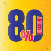 80 por cento desconto acordo placa ícone, 80 por cento especial oferta desconto vetor, 80 por cento venda preço redução oferta projeto, Sexta-feira compras venda desconto percentagem ícone Projeto vetor