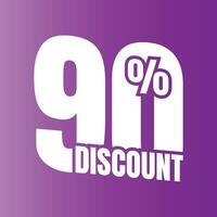 90 por cento desconto acordo placa ícone, 90 por cento especial oferta desconto vetor, 90 por cento venda preço redução oferta projeto, Sexta-feira compras venda desconto percentagem ícone Projeto vetor