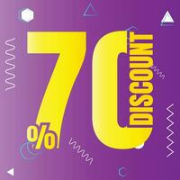 70 por cento desconto acordo placa ícone, 70 por cento especial oferta desconto vetor, 70 por cento venda preço redução oferta projeto, Sexta-feira compras venda desconto percentagem ícone Projeto vetor