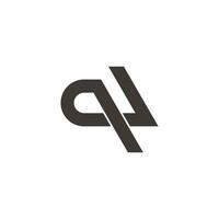 carta q seta abstrato linear logotipo vetor