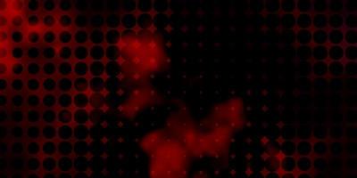 textura vector vermelho escuro com círculos. glitter ilustração abstrata com gotas coloridas. padrão para papéis de parede, cortinas.