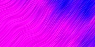 modelo de vetor rosa claro roxo com linhas curvas. ilustração abstrata de gradiente com linhas irônicas. padrão para livretos, folhetos.