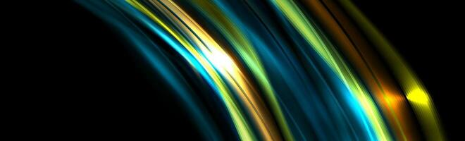 colorida lustroso brilhando ondas abstrato fundo vetor
