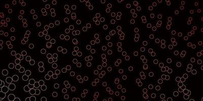 modelo de vetor laranja escuro com círculos. projeto decorativo abstrato em estilo gradiente com bolhas. padrão para anúncios de negócios.