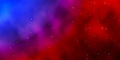 fundo vector azul, vermelho claro com estrelas pequenas e grandes. ilustração abstrata geométrica moderna com estrelas. padrão para anúncio de ano novo, livretos.