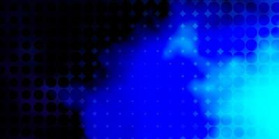 padrão de vetor azul escuro com esferas. discos coloridos abstratos em fundo gradiente simples. design para seus comerciais.