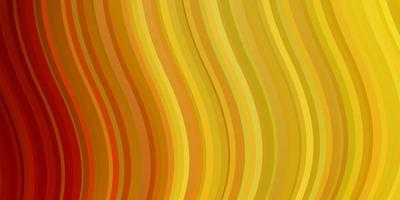 fundo laranja claro do vetor com curvas. ilustração colorida em estilo abstrato com linhas dobradas. modelo para celulares.