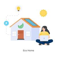 estufa de casa ecológica vetor