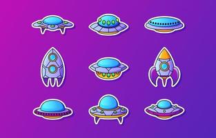 ícone de nave espacial ufo vetor