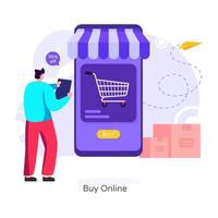 comprar aplicativo online vetor