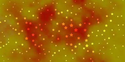 textura de vetor rosa e amarelo escuro com belas estrelas. ilustração colorida em estilo abstrato com estrelas gradientes. melhor design para seu anúncio, pôster, banner.