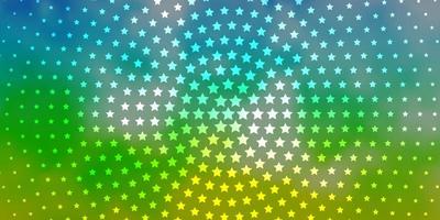 modelo de vetor multicolor de luz com estrelas de néon. ilustração colorida com estrelas gradientes abstratas. tema para telefones celulares.