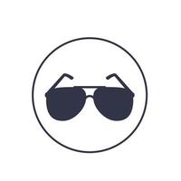 ícone de vetor de óculos de sol em branco