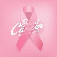 design de cartaz de caligrafia de conscientização de câncer de mama. banner do mês de conscientização do câncer de mama do mundo outubro. vetor