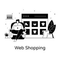 compras online na web vetor