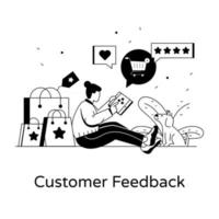 feedback do cliente vetor