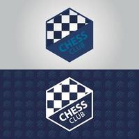 logotipo do clube de xadrez vetor