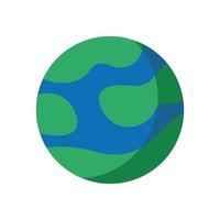 ícone de estilo plano do mundo planeta Terra vetor