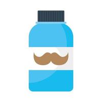 ícone de produto bigode de barbearia vetor