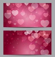 cartão de presente do símbolo do coração do dia dos namorados. amor e sentimentos anteriores vetor
