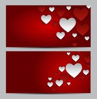 cartão de presente do símbolo do coração do dia dos namorados. amor e sentimentos anteriores vetor