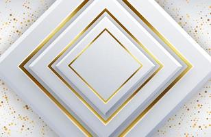 fundo branco moderno com elemento geométrico dourado brilhante abstrato claro fundo prateado limpo desenho geométrico elegante com vetor linha dourada