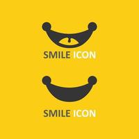 ícone de sorriso, sorriso, design de vetor de logotipo negócios de emoticons felizes, design engraçado e felicidade de emoji de vetor